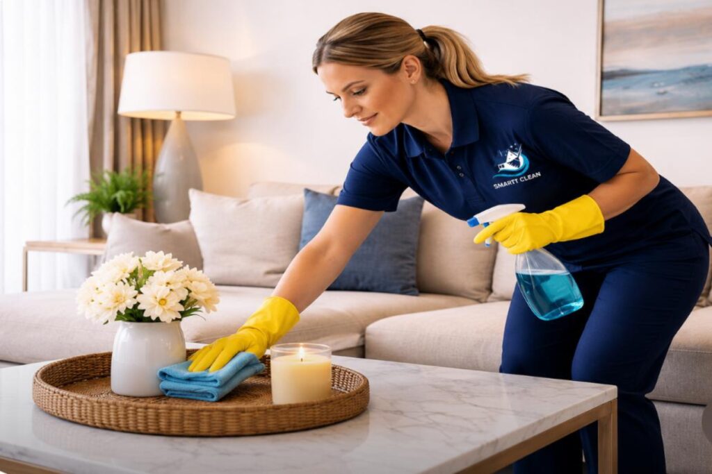 Professional and tailored house cleaning service in London showing attention to detail for premium homes and residential properties. Smart Clean Services