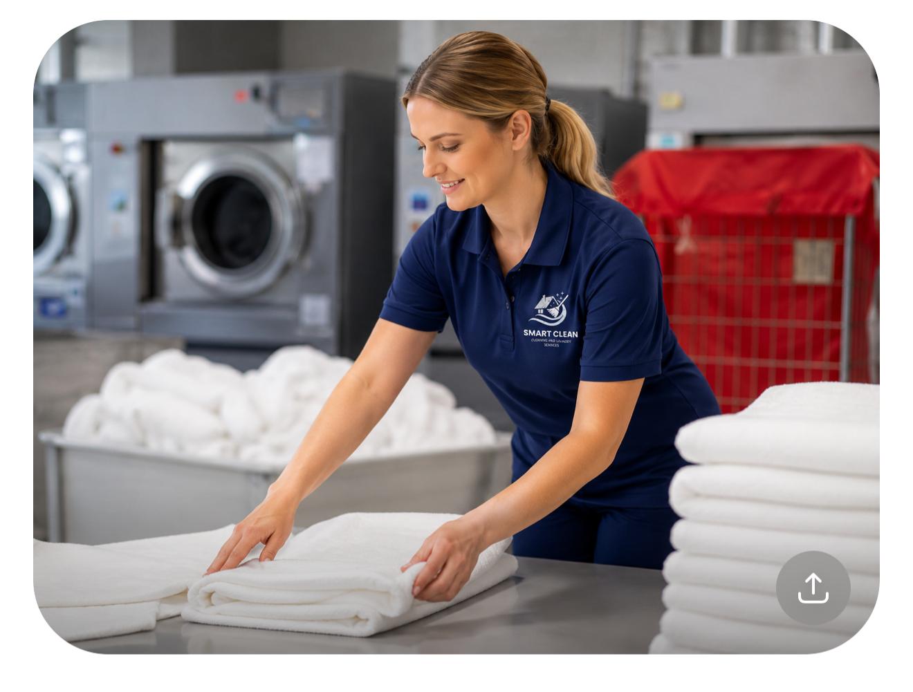 Professional linen laundry with hotel-quality standards for Airbnb and short-term rentals